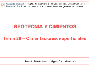 Cimentaciones Superficiales: Geotecnia y Diseño (Universidad)