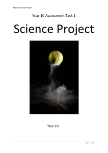 Year 10 science project tennis ball bounce with temperture