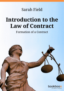 Sarah Field - Introduction Contract Law