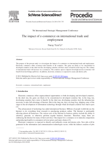 impact of ecommerce on international trade and employment