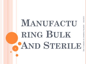 Chapter 8 Manufacturing Bulk And Sterile