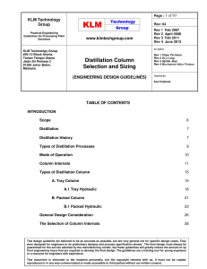 Column sizing guideline