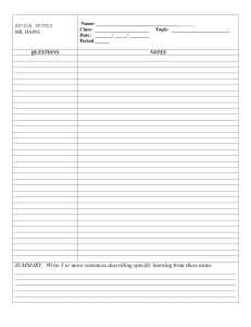 Cornell Notes Template