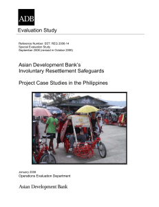 ADB Involuntary Resettlement Safeguard Philippines