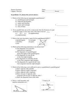 Geometry Chapter 6 Test