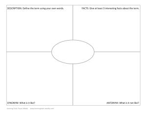  vocab 1 frayer model