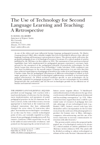 Salaberry R (2001)-The use of technology for SL Learning & teaching-A Retrospective