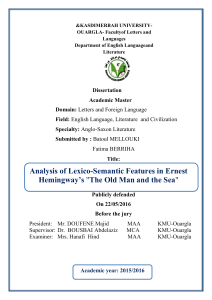 MELLOUKI-BERRIHA Lexico-Semantic Features in Ernest 