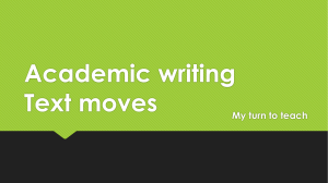 Academix writing: Text moves