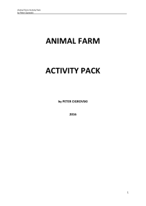 ANIMAL FARM ACTIVITY PACK za objavo