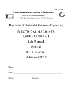 Electrical machine II Lab manual