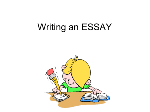 Parts of an ESSAY