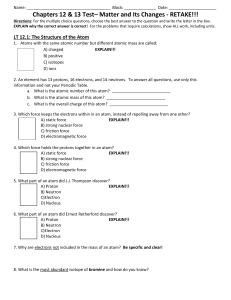 Chps. 12 & 13 Test - RETAKE!!!