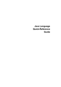 Java-QuickReferenceGuide