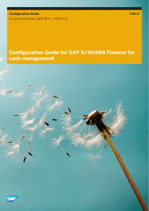 Cash and Liquidity Management Configuration Guide S/4 HANA