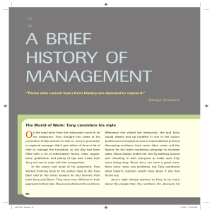 a brief history of managment