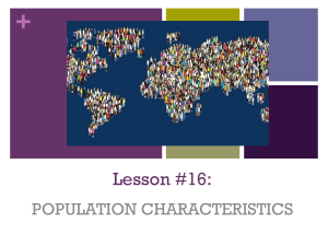 LESSON 16 Population Characteristics
