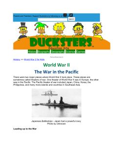 how and why was the war fought in the pacific