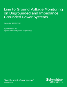 Line to Ground Voltage Monitoring on Ungrounded and Impedance Grounded Power Systems