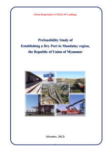Pre-Feasibility Study Report for the Dry Port in Myanmar(2012)
