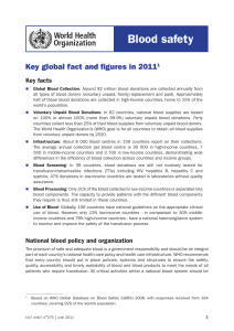 who blood safety factsheet 2011