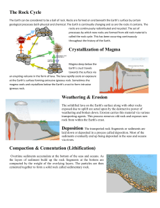 Rock Cycle Worksheet: Igneous, Sedimentary, Metamorphic Rocks