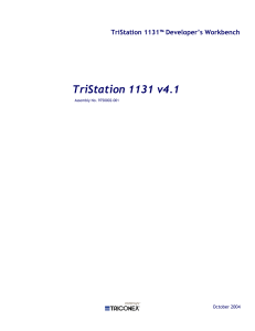 TriStation 1131 v4.1 Training Manual