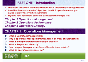 What is operation management