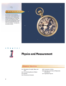 1 - Physics and Measurement