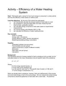 efficiency heating activity2 student worksheet