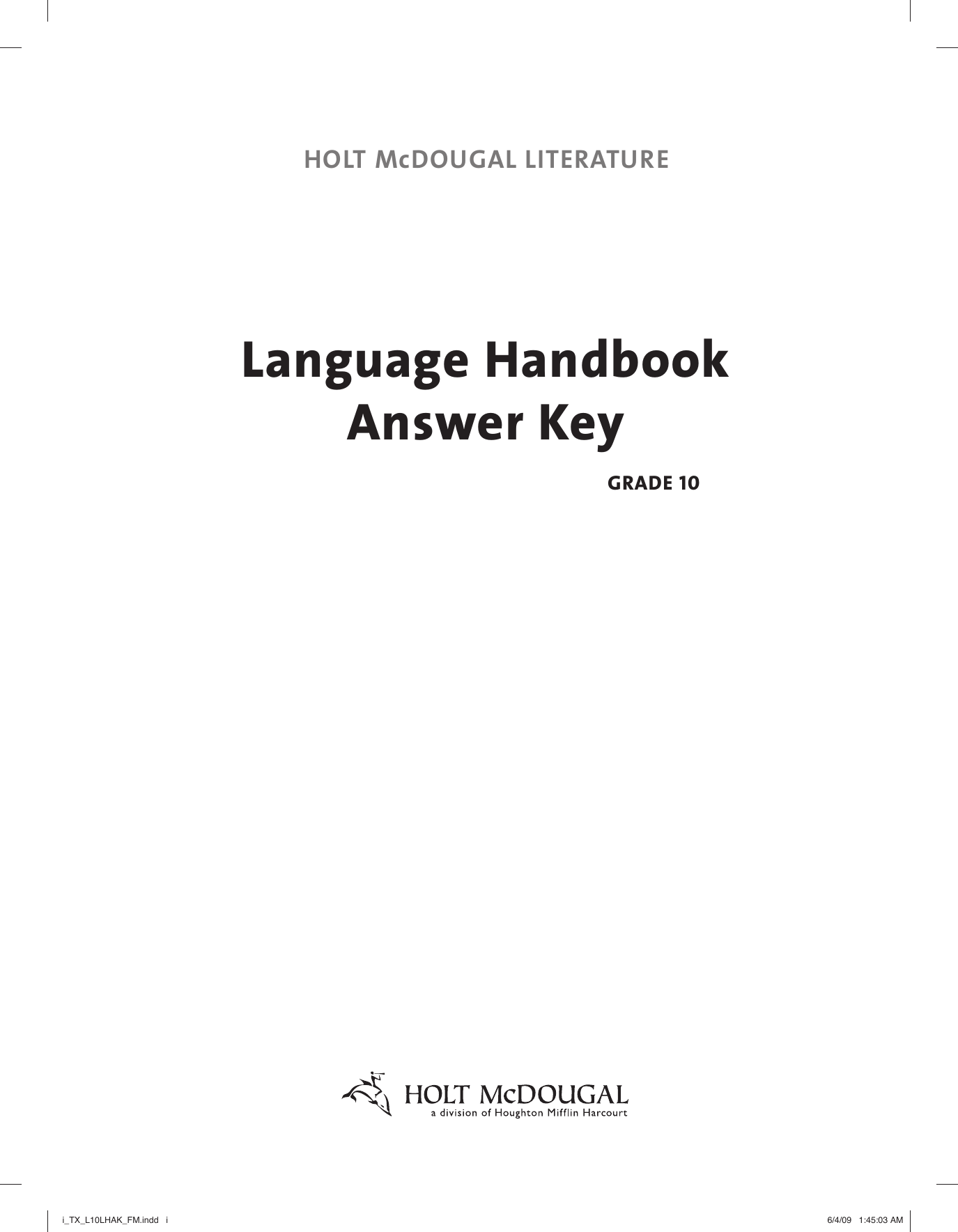 language homework 4 answer key