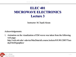Microwaves Elec401 Lec3