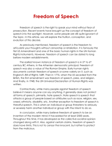 Freedom of Speech 