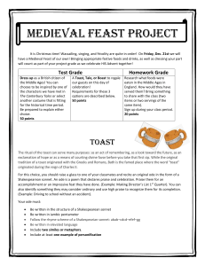 Medieval Feast Project: Semester Review