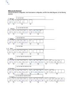 Electron Configuration Boxes