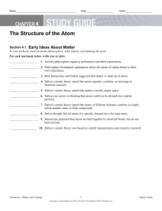 chemistry chapt 4 worksheet the structure of the atom