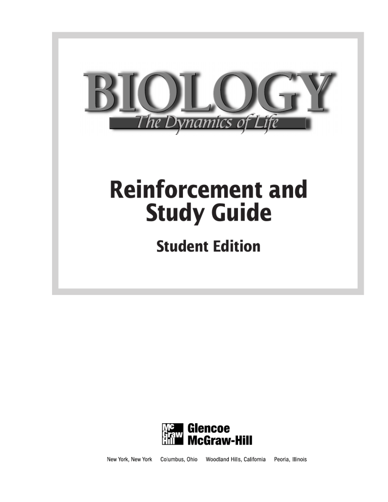 Reinforcement And Study Guide Student Edition