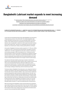 Bangladesh’s   Lubricant   market   expands   to   meet   increasing   demand – Patrons Petroleum