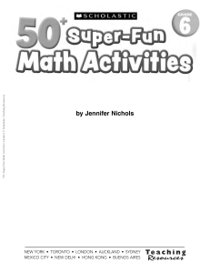 50 Super-Fun Math Activities Grade 6