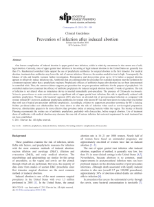 clinical guideline Prevention of infection after induced abortion 2011