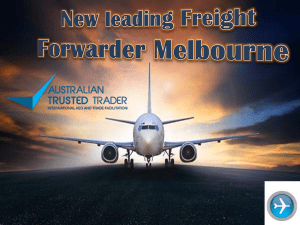 New leading Freight Forwarder Melbourne