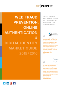 Web Fraud Prevention, Digital Identity Market Guide 2015 2016