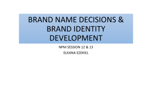 NPM Session 12 and 13 BRAND NAME   IDENTITY