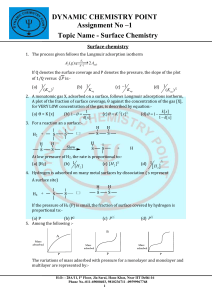 Surface chemistry