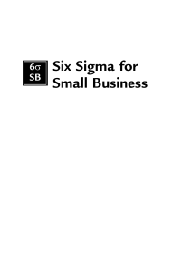 6 Sigma   Six Sigma for Small Business