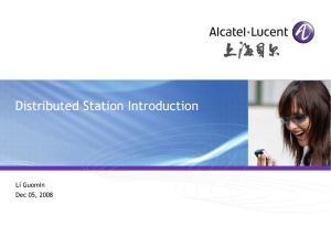 Alcatel Distributed Station Introduction