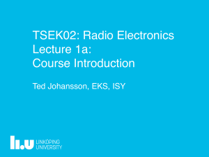 Electronic TSEK02 L1a