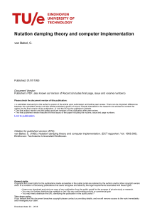 Nutation damping theory and computer implementation van Bakel, C.