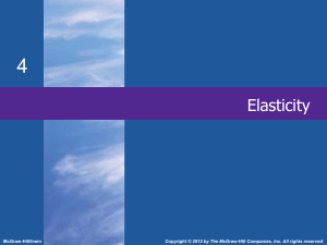 Topic 4- Elasticities