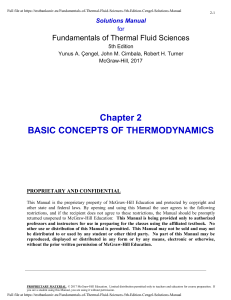 Fundamentals of Thermal Fluid Sciences 5 SOLUTION